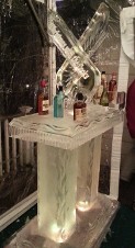 40 Inch Ice Bar with Shot Luge and Bottle Holders