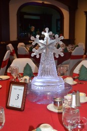 Pick up at our Studio or Add to Larger Order - Ice Matters Individual Carved Snowflake Centerpiece