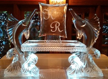 Ice Matters Sailfish Holding Tray with Snowfilled Initials