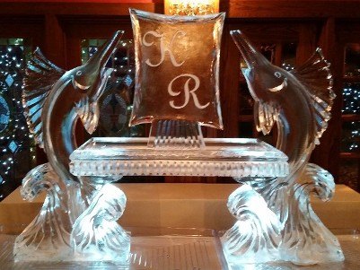 Sailfish Holding Tray with Snowfilled Initials