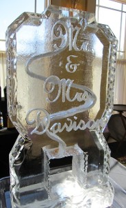 Single Pour Drink Luge with Snowfilled Wording