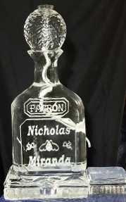 Ice Matters Patron Bottle Drink Luge with Names