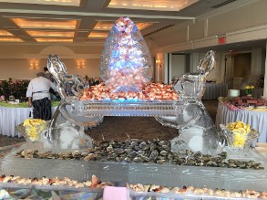 17.)  Ice Matters 80 Inch Raw Bar Bunny Theme