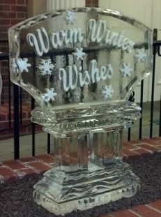 Warm Winter Wishes Logo with Snowflakes