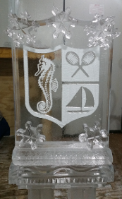 Snowfilled Logo with Carved Snowflakes