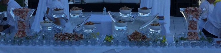 Ice Matters Custom Whale Tail Ceviche Holders and Shrimp Towers