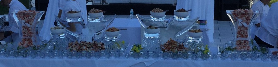 Custom Whale Tail Ceviche Holders and Shrimp Towers