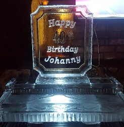 Snowfilled and Glitter Plaque on Back of 40 Inch Tray