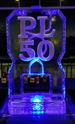Double Pour Drink Luge with Initials and 50