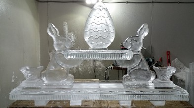 17.)  Ice Matters 80 Inch Raw Bar Bunny Theme