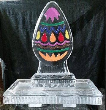 13.)  Ice Matters Colored Egg on Back of 40 Inch Tray - Colors Vary