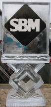 Ice Matters SBM Logo Sand and Snowfilled on Abstract Base