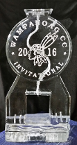 Ice Matters Single Pour Drink Luge with Logo - circle shape