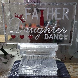 Ice Matters Father Daughter Dance Logo with Snow and Color