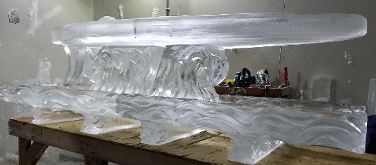 Ice Matters Surf Board on 80 Inch Tray