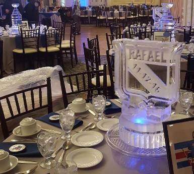 Individual Table Centerpiece - Hockey Theme