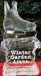 Carved Skate on Base with Snowfilled Wording