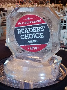 Double sided laminated logo centerpiece