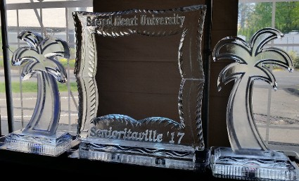 Ice Matters Personalized Elegant Photo Op with Abstract Palm Trees