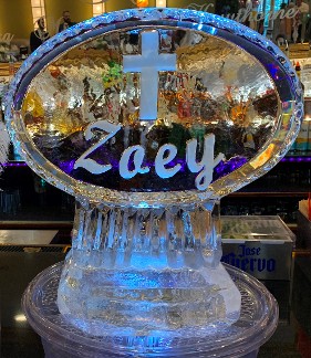 Snowfilled Cross with Name