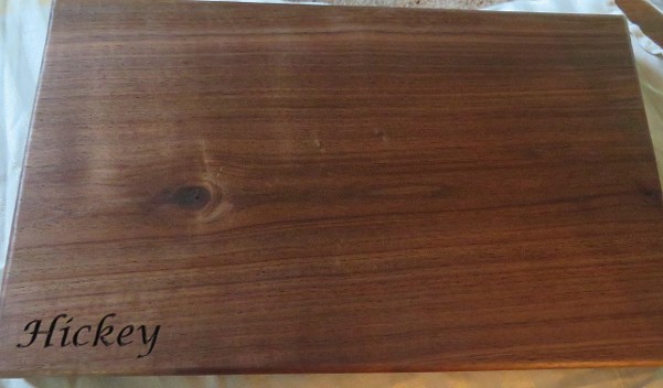 Treemendous Wood Creations Black Walnut Cutting Board Personalized with Engraved Name