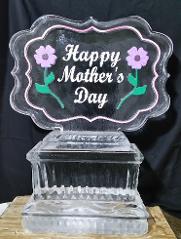 Ice Matters Snowfilled Logo with Colored Flowers and Border