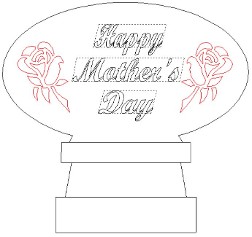 Mother's Day Logo with Snowfilled Words and Colored Roses
