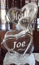 Single Pour Drink Luge - Double Hearts with Names