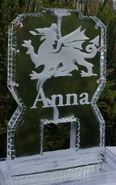 Single Pour Drink Luge with Snowfilled Dragon and Name