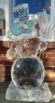 Ice Matters Snowman Holding Paint Brush