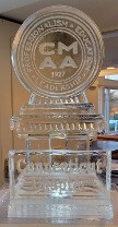 Snowfilled CMAA Logo with Plaque in front of column base