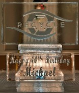 Snowfilled Recycle Logo with Plaque