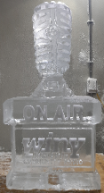 Carved Microphone with snowfilled WINY logo in base