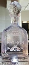 Snowfilled Patron Logo on bottle silhouette 