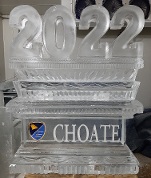 Choate Logo laminated and snowfilled in base with carved 2022 on top