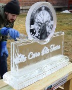 Laminated Elks logo on top with snowfilled wording in base