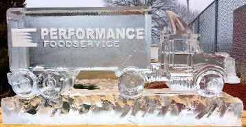 Snowfilled Performance Food Logo on Track