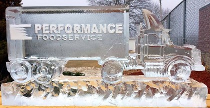 Snowfilled Performance Food Logo on Track