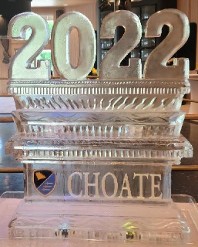 Carved Year on Large base with laminated and snowfilled logo