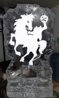 Ice Matters Single Pour Drink Luge with Snowfilled Headless Horseman