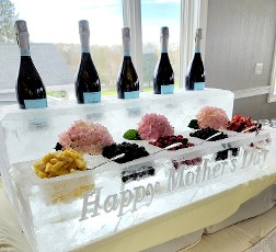 22.)  Ice Matters Happy Mother's Day Snowfilled on Champagne Fruit Station