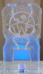 Double Pour Drink Luge with Snowfilled Logo