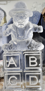 Ice Matters Carved Bear Sitting on Blocks