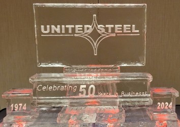 Ice Matters 50th Anniversary Logo with Beams