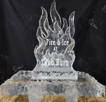 40 inch tray with personalized flames on back