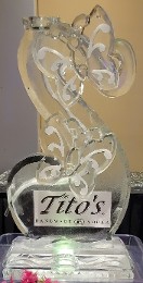 Double Butterfly Single Pour Drink Luge with Laminated Tito's logo on bottom