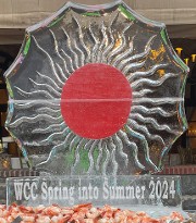 2-Block Sun with Sand Center and snowfilled plaque in front