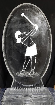 Snowfilled Lady Golfer Logo