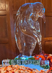 Penguin Golfing with Snowfilled Plaque