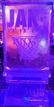 Ice Matters - Custom Snowfilled Basketball Theme Logo